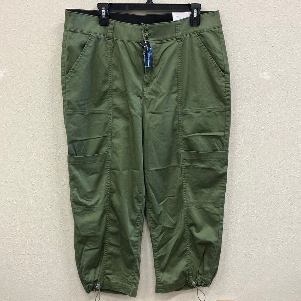 Lane Bryant Army Green Midrise Cropped Jogger Size 14 NWT 735